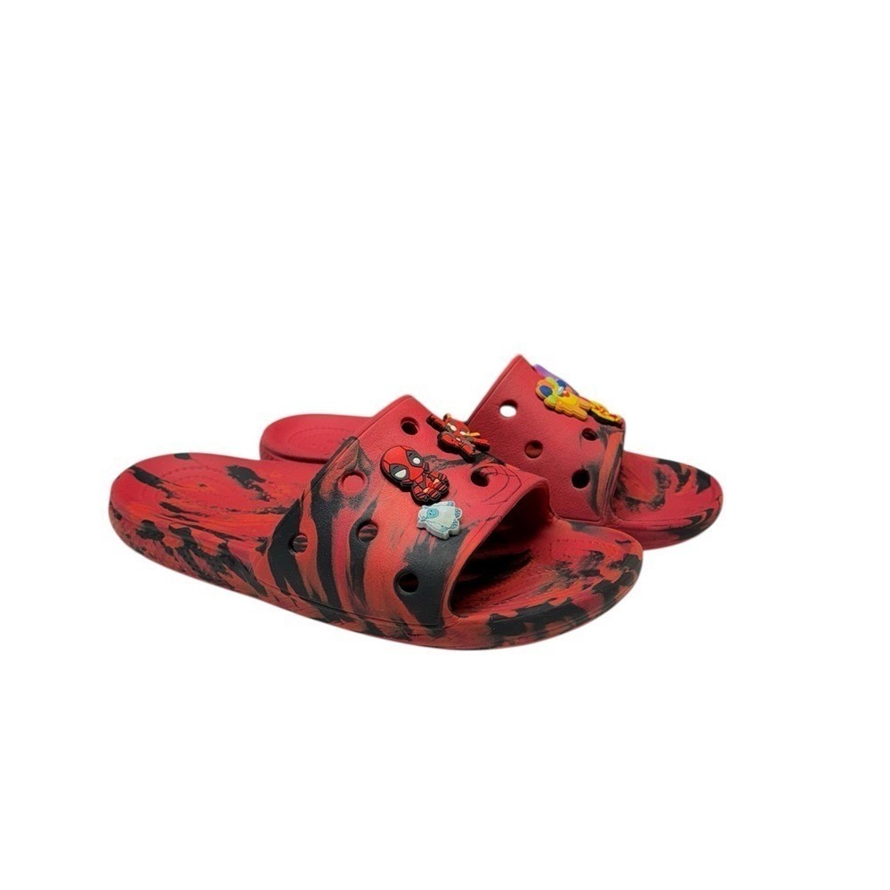 Crocs Iconic Womens Spider‎ Man Slides Shoes Sandals Size 9 Classic Casual